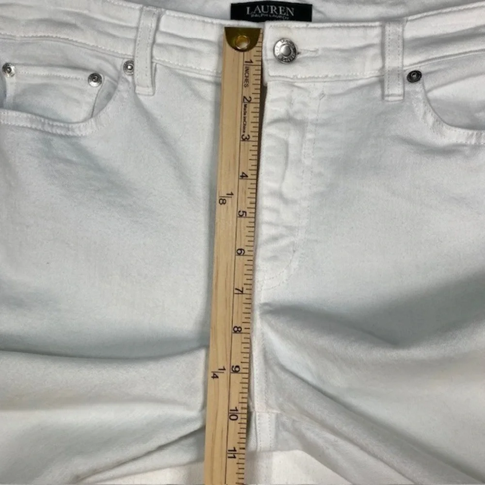 Lauren Ralph Lauren‎ Premier Straight Crop Jeans Womens 8 White Denim Pants